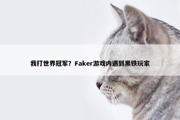 我打世界冠军？Faker游戏内遇到黑铁玩家