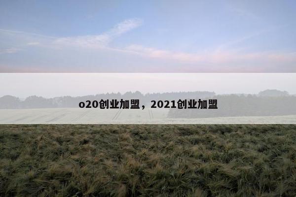 o20创业加盟，2021创业加盟