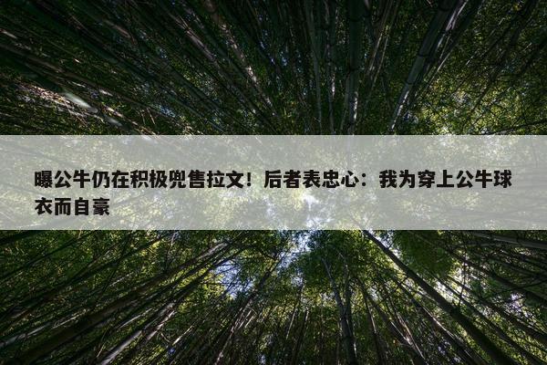 曝公牛仍在积极兜售拉文！后者表忠心：我为穿上公牛球衣而自豪