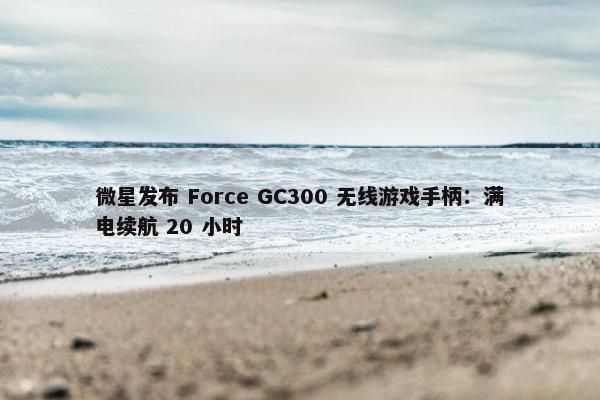 微星发布 Force GC300 无线游戏手柄：满电续航 20 小时