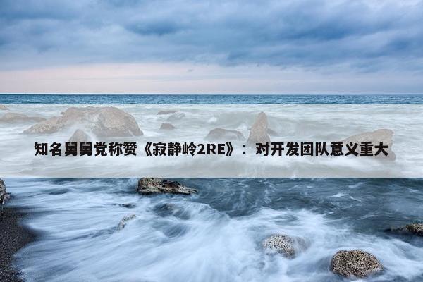 知名舅舅党称赞《寂静岭2RE》：对开发团队意义重大