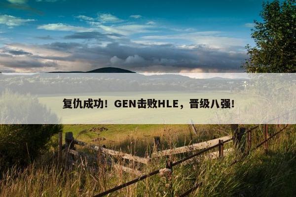 复仇成功！GEN击败HLE，晋级八强！