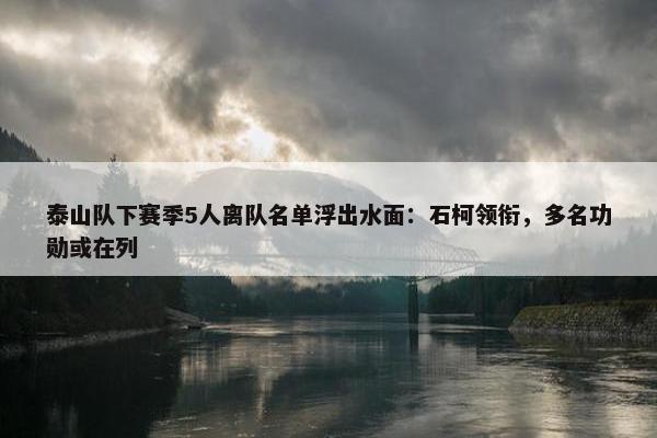 泰山队下赛季5人离队名单浮出水面：石柯领衔，多名功勋或在列