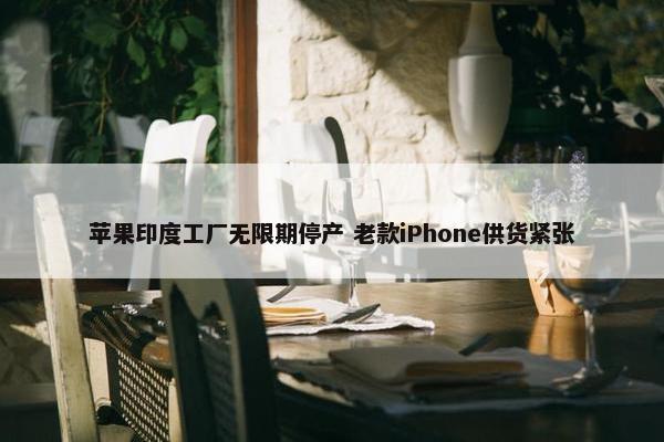 苹果印度工厂无限期停产 老款iPhone供货紧张