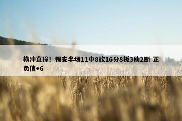 横冲直撞！锡安半场11中8砍16分8板3助2断 正负值+6