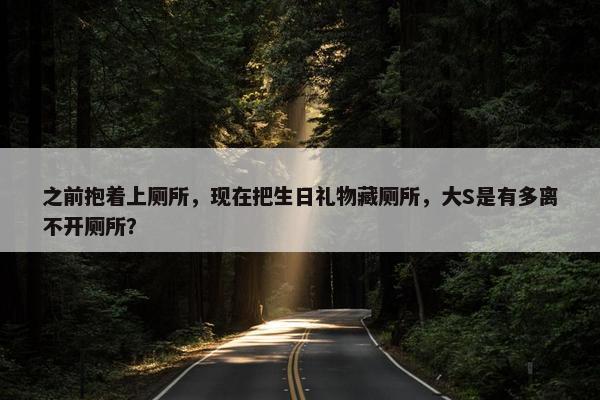 之前抱着上厕所，现在把生日礼物藏厕所，大S是有多离不开厕所？