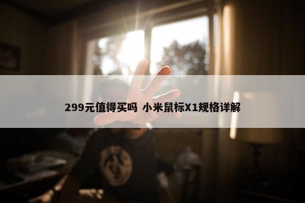 299元值得买吗 小米鼠标X1规格详解