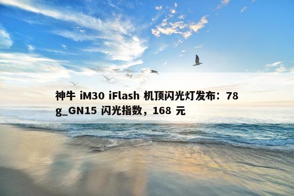 神牛 iM30 iFlash 机顶闪光灯发布：78g_GN15 闪光指数，168 元