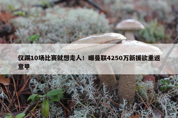 仅踢10场比赛就想走人！曝曼联4250万新援欲重返意甲