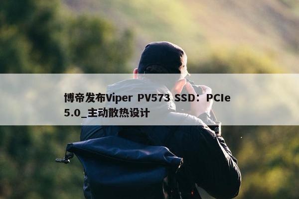 博帝发布Viper PV573 SSD：PCIe 5.0_主动散热设计