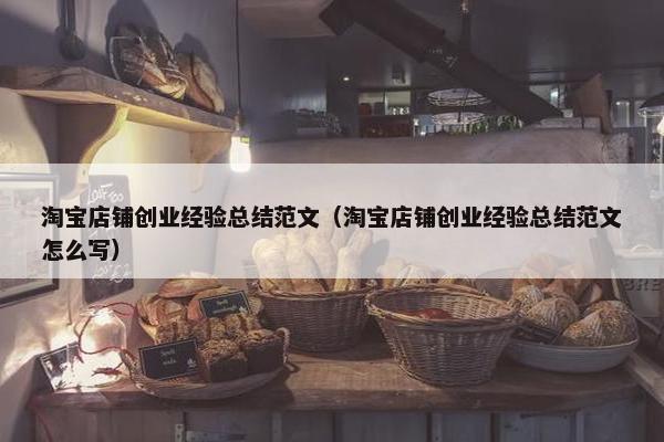 淘宝店铺创业经验总结范文（淘宝店铺创业经验总结范文怎么写）