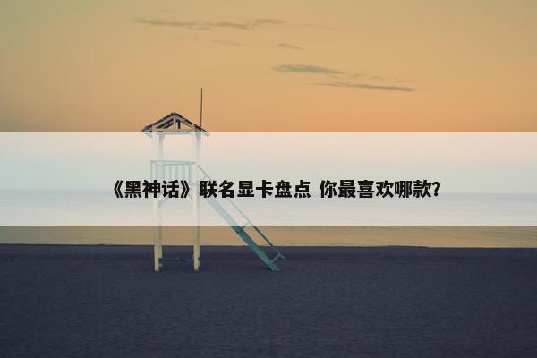 《黑神话》联名显卡盘点 你最喜欢哪款？