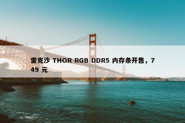 雷克沙 THOR RGB DDR5 内存条开售，749 元