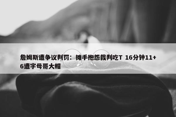 詹姆斯遭争议判罚：摊手抱怨裁判吃T 16分钟11+6遭字母哥大帽