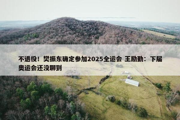 不退役！樊振东确定参加2025全运会 王励勤：下届奥运会还没聊到