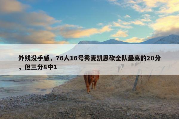 外线没手感，76人16号秀麦凯恩砍全队最高的20分，但三分8中1