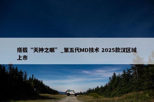 搭载“天神之眼”_第五代MD技术 2025款汉区域上市