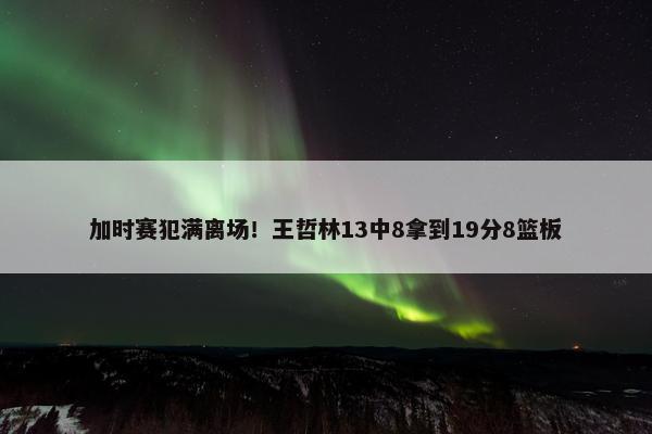 加时赛犯满离场！王哲林13中8拿到19分8篮板