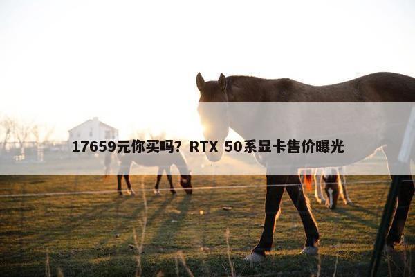 17659元你买吗？RTX 50系显卡售价曝光