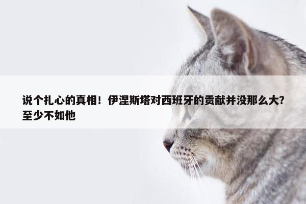 说个扎心的真相！伊涅斯塔对西班牙的贡献并没那么大？至少不如他