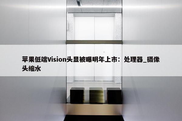 苹果低端Vision头显被曝明年上市：处理器_摄像头缩水