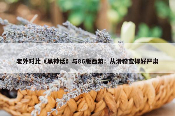 老外对比《黑神话》与86版西游：从滑稽变得好严肃