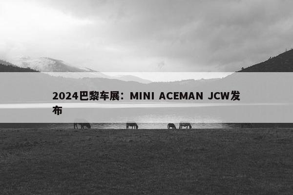 2024巴黎车展：MINI ACEMAN JCW发布