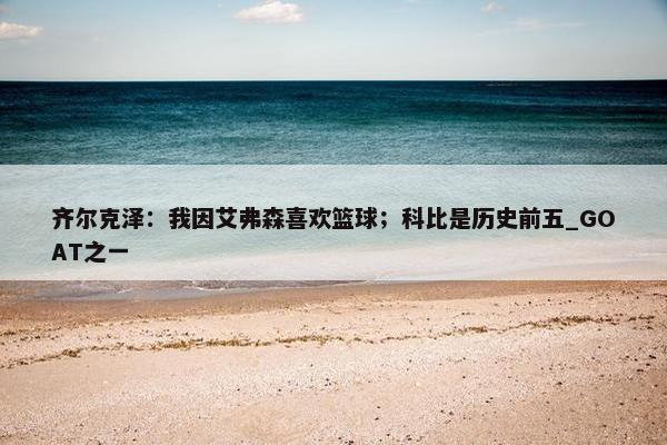 齐尔克泽：我因艾弗森喜欢篮球；科比是历史前五_GOAT之一