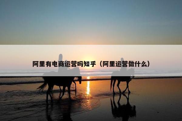 阿里有电商运营吗知乎（阿里运营做什么）