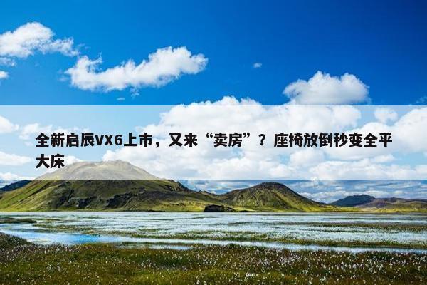 全新启辰VX6上市，又来“卖房”？座椅放倒秒变全平大床