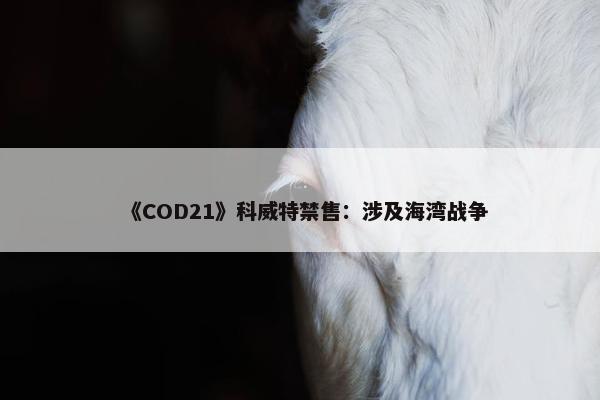 《COD21》科威特禁售：涉及海湾战争