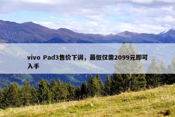 vivo Pad3售价下调，最低仅需2099元即可入手