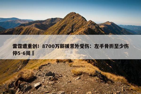 雷霆遭重创！8700万新援意外受伤：左手骨折至少伤停5-6周 