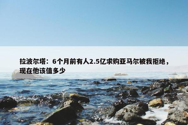 拉波尔塔：6个月前有人2.5亿求购亚马尔被我拒绝，现在他该值多少