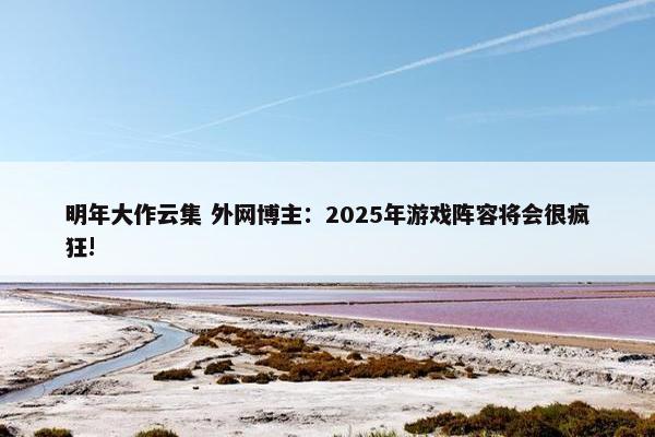 明年大作云集 外网博主：2025年游戏阵容将会很疯狂!