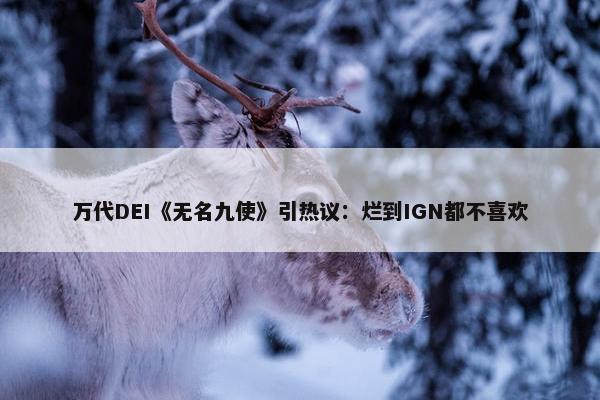 万代DEI《无名九使》引热议：烂到IGN都不喜欢