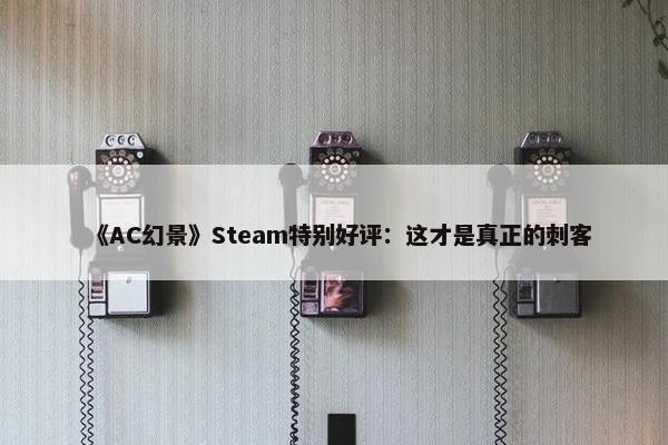 《AC幻景》Steam特别好评：这才是真正的刺客