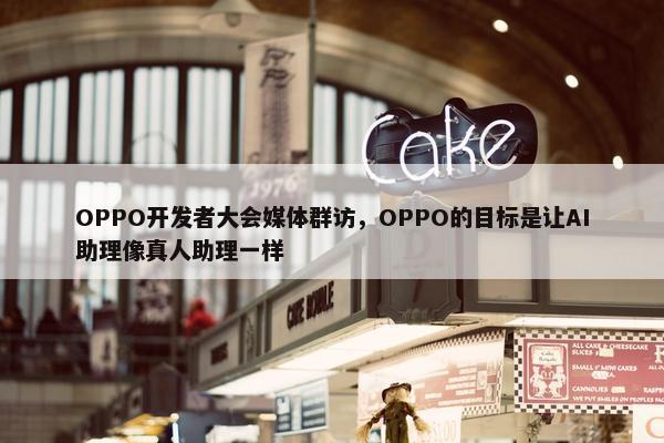 OPPO开发者大会媒体群访，OPPO的目标是让AI助理像真人助理一样