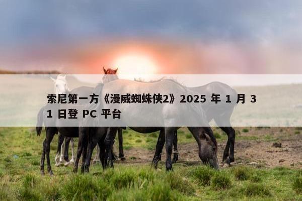 索尼第一方《漫威蜘蛛侠2》2025 年 1 月 31 日登 PC 平台