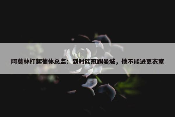 阿莫林打趣葡体总监：到时欧冠踢曼城，他不能进更衣室