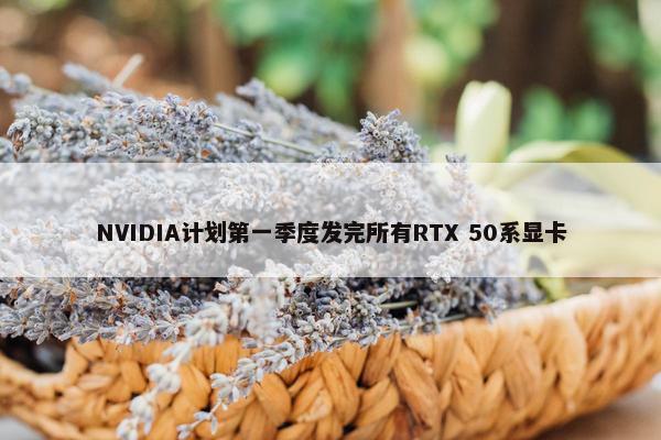 NVIDIA计划第一季度发完所有RTX 50系显卡