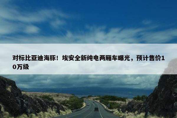 对标比亚迪海豚！埃安全新纯电两厢车曝光，预计售价10万级