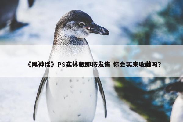 《黑神话》PS实体版即将发售 你会买来收藏吗？