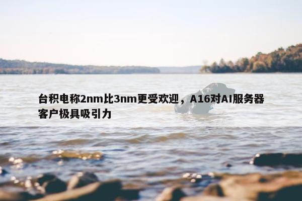 台积电称2nm比3nm更受欢迎，A16对AI服务器客户极具吸引力