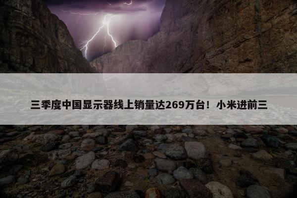 三季度中国显示器线上销量达269万台！小米进前三