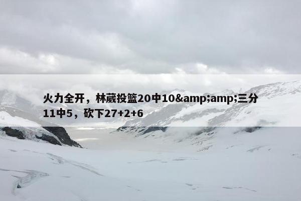 火力全开，林葳投篮20中10&amp;三分11中5，砍下27+2+6