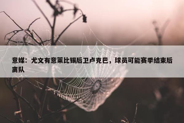 意媒：尤文有意莱比锡后卫卢克巴，球员可能赛季结束后离队