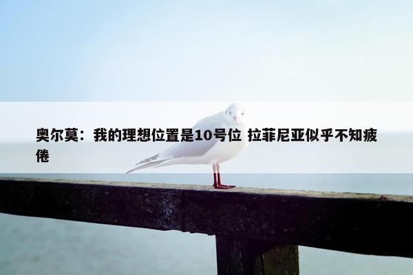 奥尔莫：我的理想位置是10号位 拉菲尼亚似乎不知疲倦