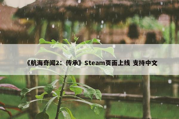 《航海奇闻2：传承》Steam页面上线 支持中文