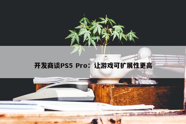 开发商谈PS5 Pro：让游戏可扩展性更高